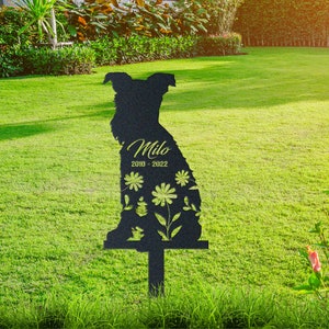 Miniature Schnauzer Metal Stake – Custom Dog Memorial for Yard or Garden