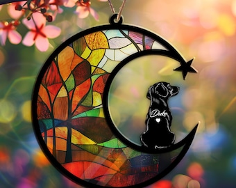 Dachshund Dog Suncatcher – Custom Memorial Ornament for Wall or Window
