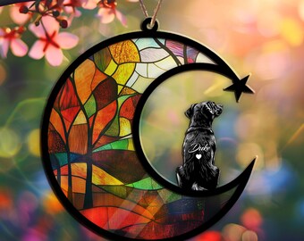 Dog Suncatcher – Custom Memorial Ornament for Wall or Window
