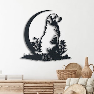 Golden Retriever Metal Wall Art, Unique Custom Dog Wall Artwork to Adorn Your Home, Thoughtful Gift for Animal Enthusiasts