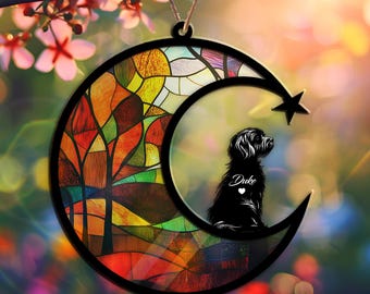 Havanese Dog Suncatcher – Custom Memorial Ornament for Wall or Window