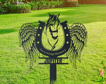 Personalized Horse Memorial Garden Stake: Pet Remembrance Gift