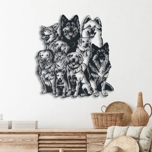 Handcrafted Dog Metal Wall Art, Dog Lover Gift, Unique Home Decor, Ideal for Veterinary Gift