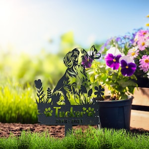 Custom Metal Garden Stake, Cavalier King Charles Spaniel Gift, Sympathy Gift for Dog Lovers, Pet Remembrance
