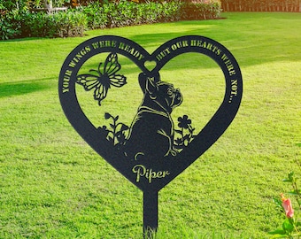Personalized French Bulldog Memorial Stake: Custom Pet Loss Gift