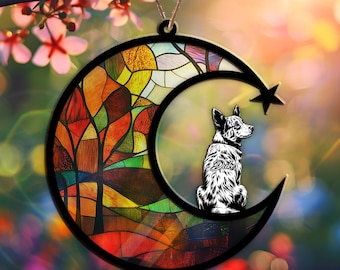Australian Cattle Dog Suncatcher – Custom Memorial Ornament for Wall or Window