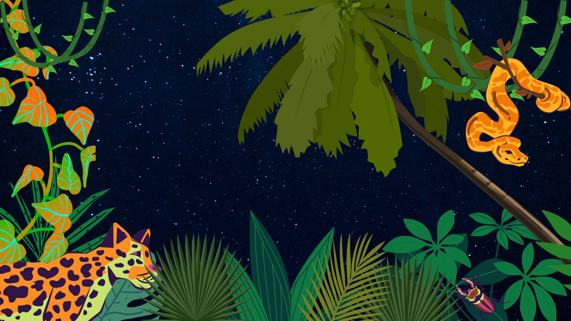 Animated Jungle Background for Zoom, Google Meet, Microsoft Teams, Skype, Jungle Virtual