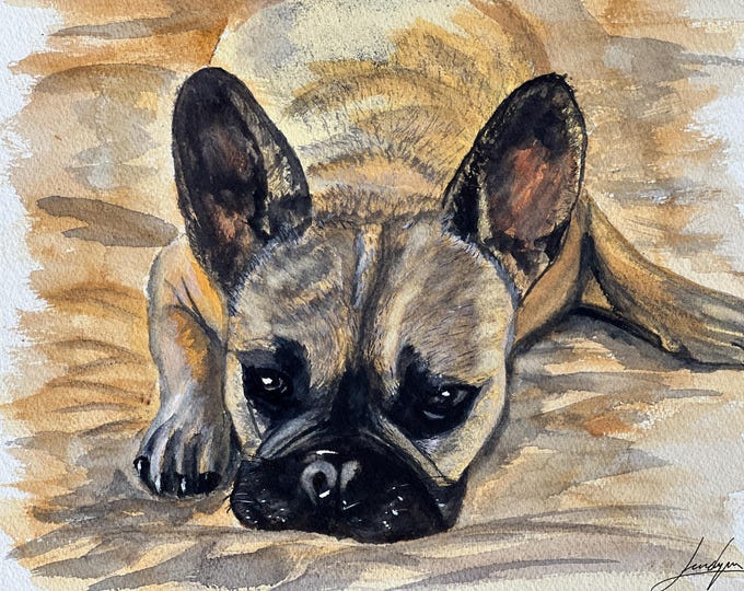 STELLA. Art to print. Acuarela, Pets