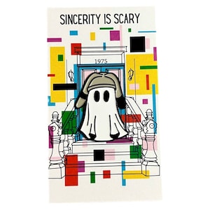 B-Grade Sincerity Is Scary Ghost Enamel Pin | The 1975 Phoebe Bridgers Matty Healy boygenius concert lapel jacket bag fan merch SATVB tour