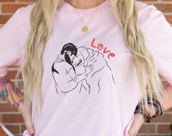 Dog TShirt, TShirt for Her, Shirt for Daughter, Girls T Shirt, T-Shirt for Dog Mom, Love Shirt, Puppy T-Shirt, Gift for Mom, Dog Lover