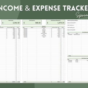 The Income & Expense Tracker Spreadsheet for Excel and Google Sheets, Business Activity Statement and Invoice Template