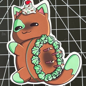 Sticker verjaardagstaart Aphmau MeeMeows kinderen