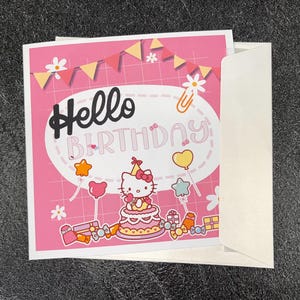 Tarjeta de cumpleaños de Hello Kitty de Sanrio