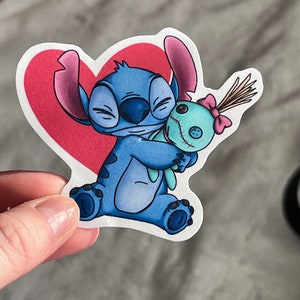 Stitch and Scrump Valentijnssticker