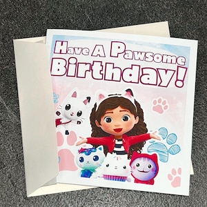 Carte d'anniversaire La maison de poupée de Gabby