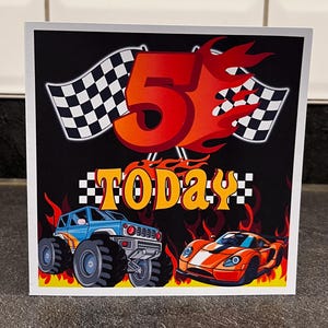 Carte d'anniversaire à personnaliser Hotwheels