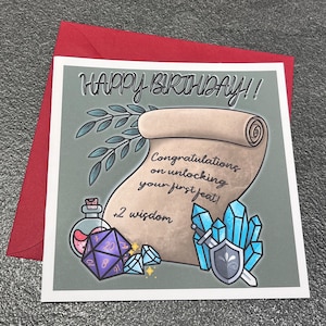 DnD Wisdom Birthday Card