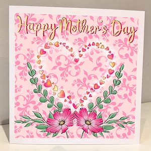 Tarjeta floral para el Día de la Madre