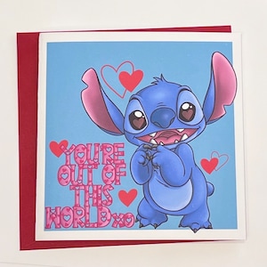 Stitch out of this world valentijnskaart