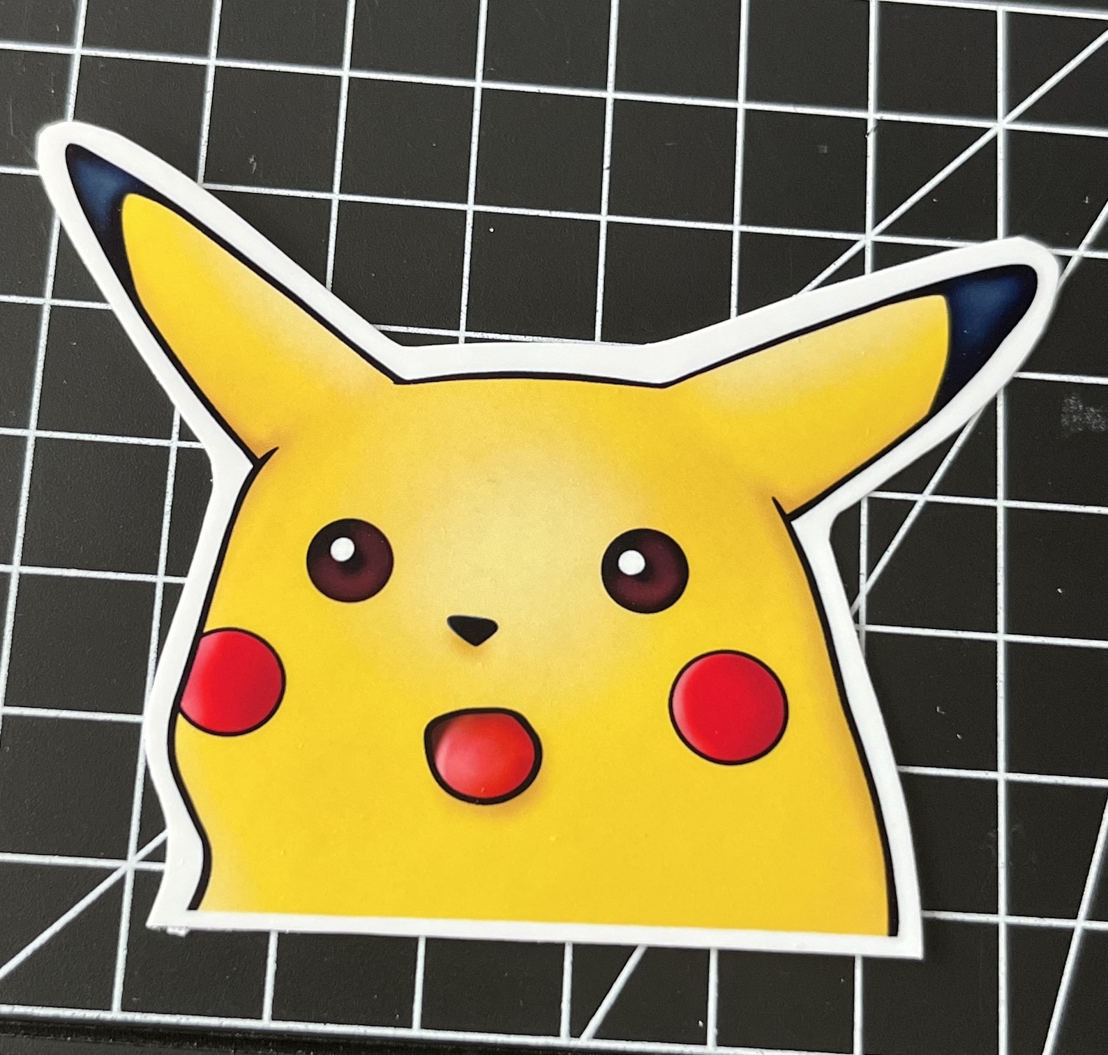 Pikachu Shocked Face Meme Sticker - Etsy