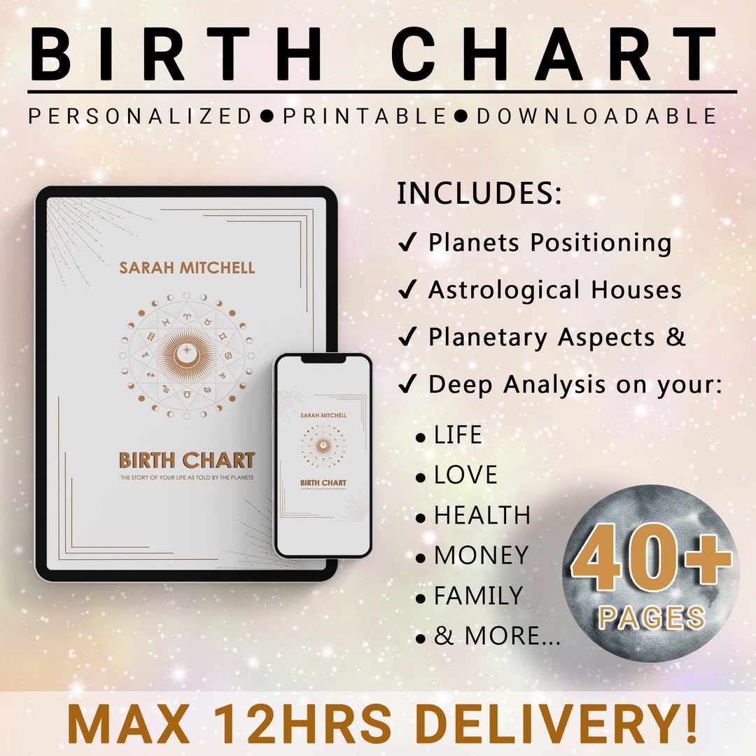 Buy Birth Chart Full Report DIGITAL PDF by Private Message or Email ...