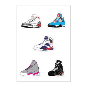 Jordans sticker sheet