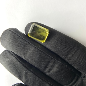 Lemon quartz Natural Green Gold OCTAGON Cut 12X16 MM Faceted loose stone
