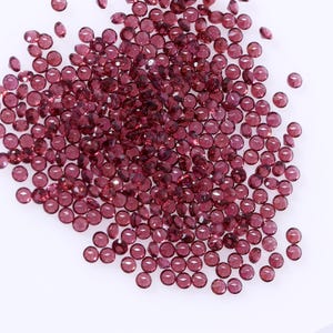 Natural Small Size Faceted Round Ruby Loose Stones | 1 Carat Lot | Jewelry Making Supplies