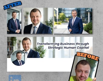 Professional LinkedIn Profile Photo Service  & Custom LinkedIn Banner, 3 Photos + 1 Banner, less than 24 Hour Delivery , digital file
