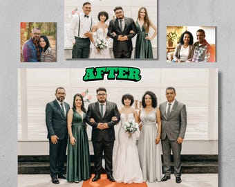 Add Deceased Loved One to Photo: Merge Family Portrait (Digital Download)