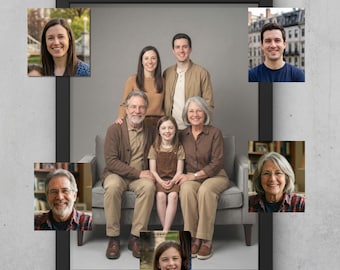 Custom  Family Photo Merge Gift (Digital Download)