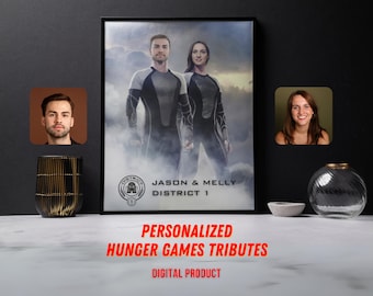 Custom Couple Hunger Games Tribute Portrait (Digital Download)