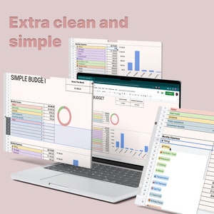 Simple Budget Spreadsheet for Desktop and Mobile, Google Sheets Budget Template, Personal Finance Dashboard