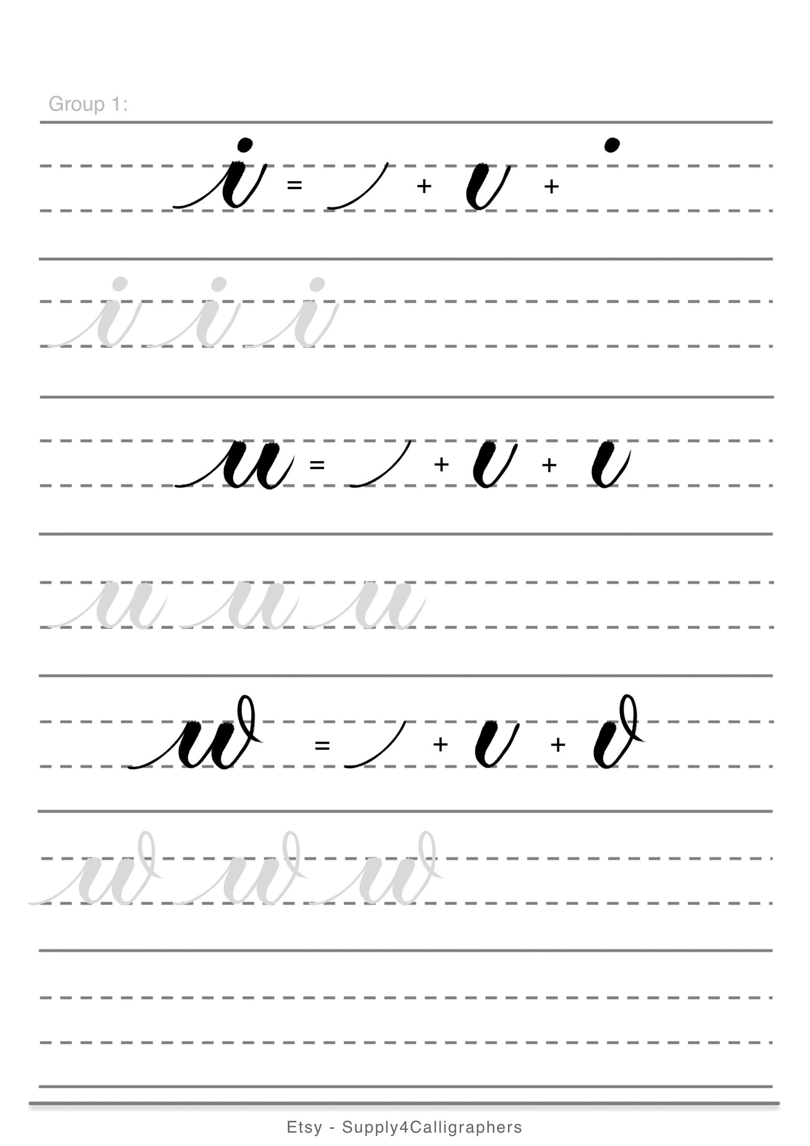 Brush Lettering Exercises Brush Pen Calligraphy Exercise Book / Modern Calligraphy / Brush Pen ...
