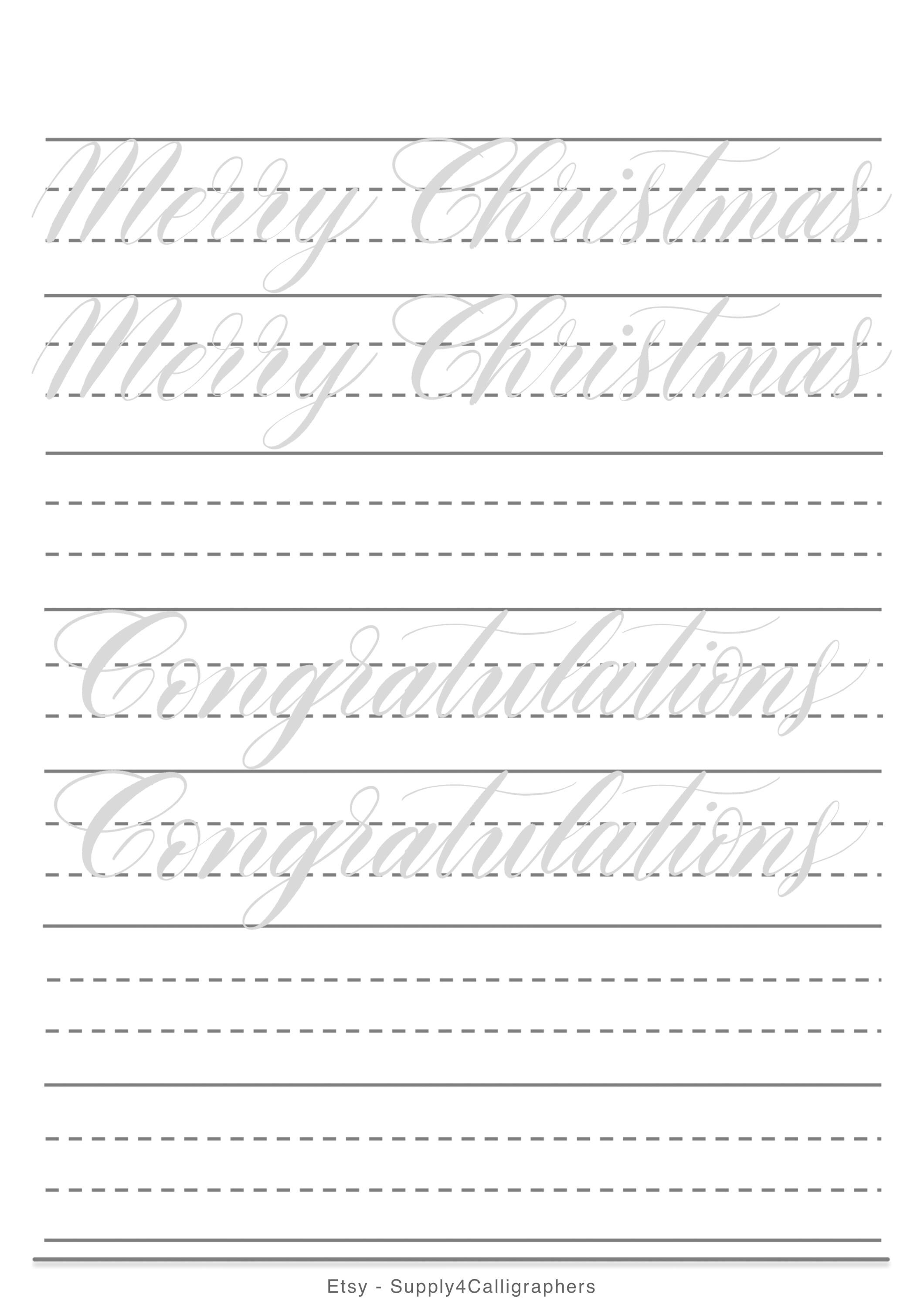 Brush Lettering Exercises Brush Pen Calligraphy Exercise Book / Modern Calligraphy / Brush Pen ...