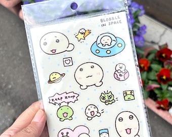 Foglio di adesivi "Blobble in Space" in formato A6