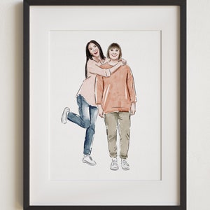 Mothers Day Gift, Watercolor Portrait, Mum Mummy Gift, Gift for Nan Nana, Grandmother Gift, Gift from Daughter, Nanny Gift, 1st Mothers Day image 2