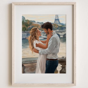 Portret van stelletjes van foto, Valentijnsdagcadeau, cadeau voor haar, tekening voorstel stel, cadeau vriendje, cadeau vriendin, cadeau vriendin, jubileumcadeau