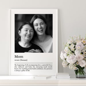 Custom Mother Gift, Personalised Mum Print, Mom Photo Poster, Mother's Day Gift from Kids, Definition Quote Wall Art, Presents for Mum image 9