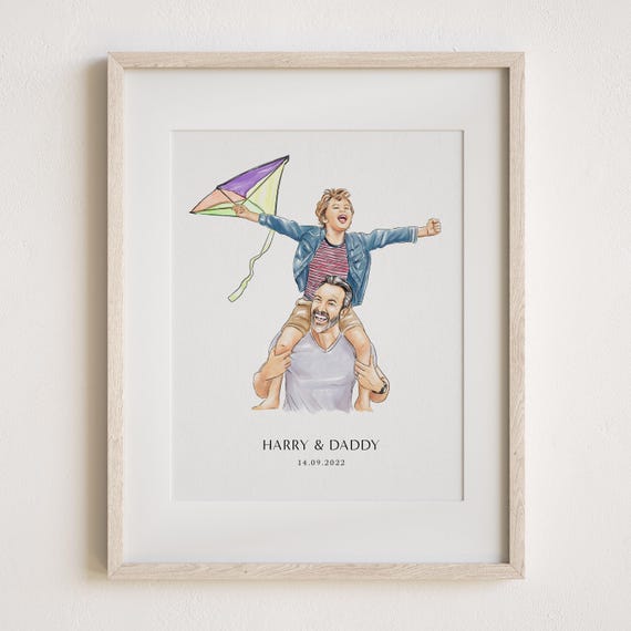 Artley Prints Quadro Su Tela Commemorativo Personalizzato - Ritratto Bianco, 60x40 Cm