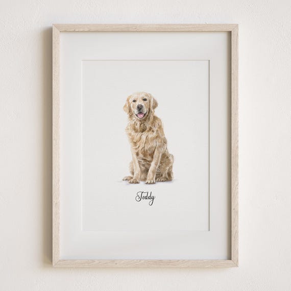 Custom Pet Portrait, Personalised Dog Illustration, Dog Cat Wall Art, Hand Drawn Pet, Pet Memorial Ideas, Digital, Christmas Gift, Pet Art