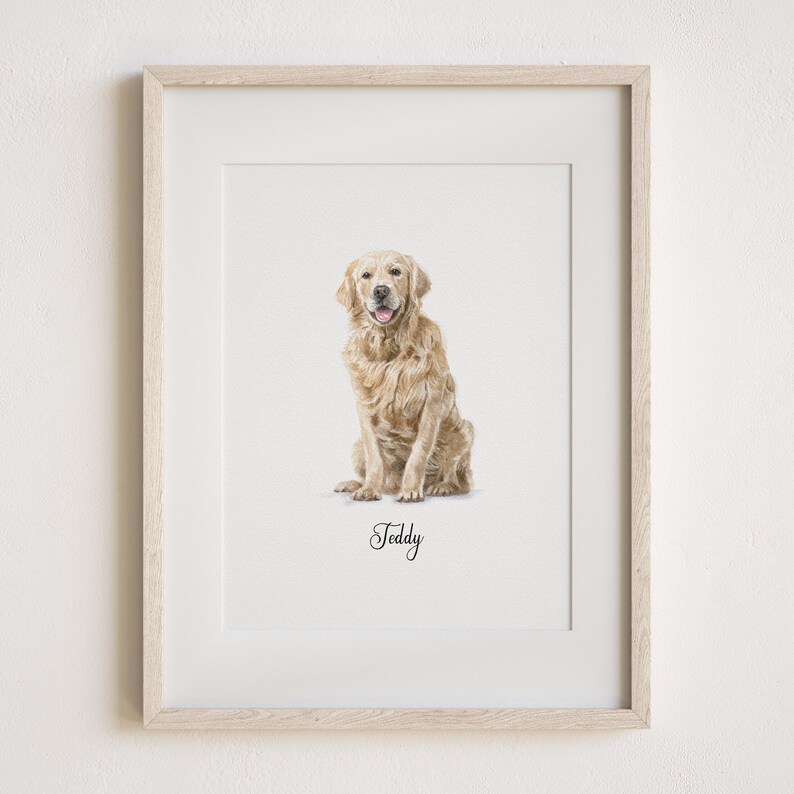 Custom Pet Portrait, Personalised Dog Illustration, Dog Cat Wall Art, Hand Drawn Pet, Pet Memorial Ideas, Digital, Christmas Gift, Pet Art image 1