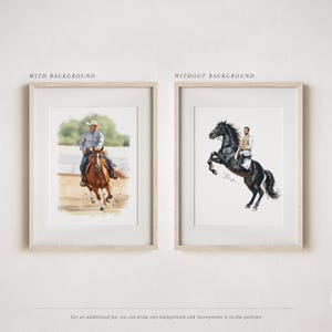 Personalized Horse Gifts, Custom Pet Portrait Painting, Horse Lover Gift, Handpainted Gift for Horse Girl, Equestrian Gift, Horse Rider Gift image 6