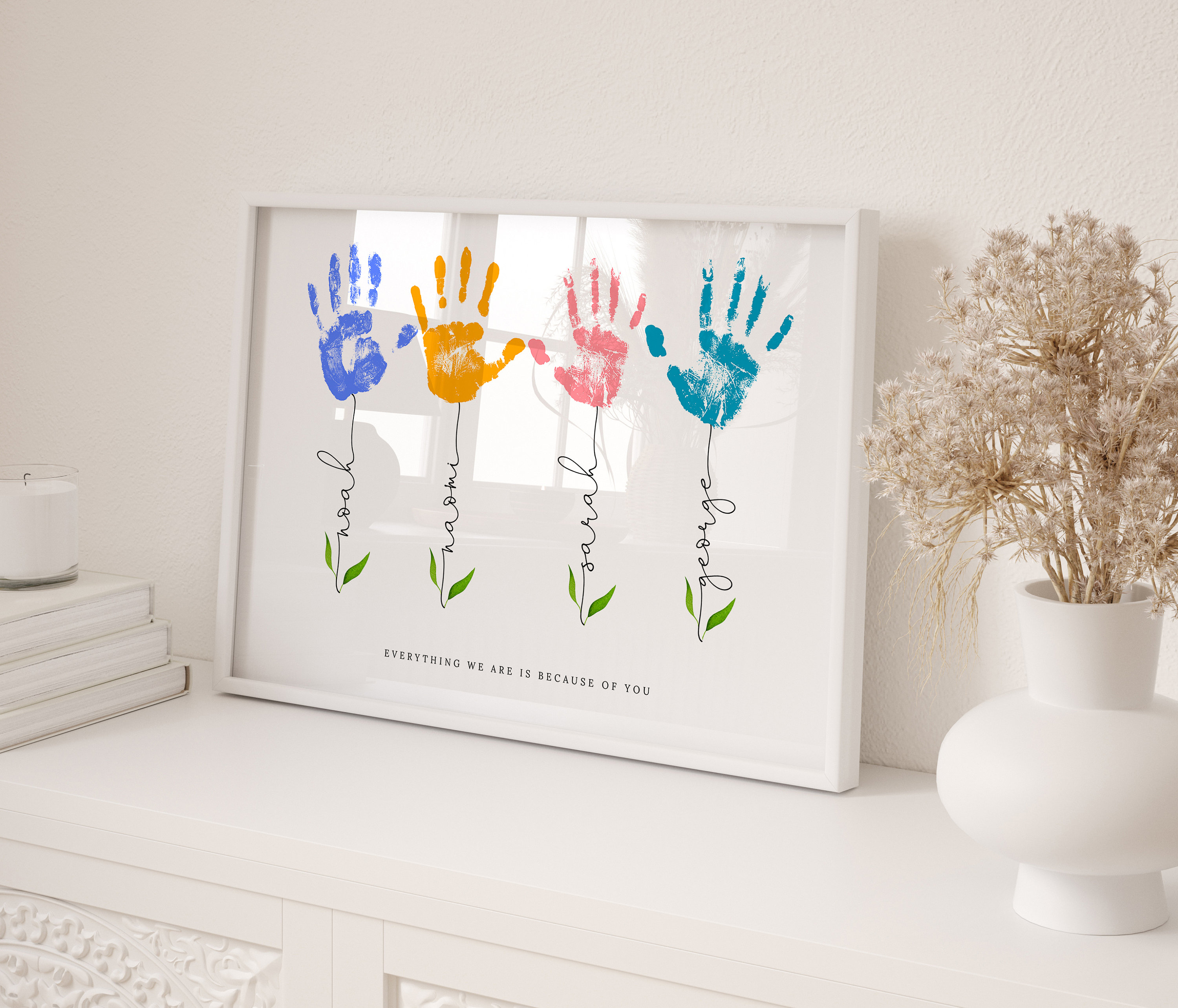 DIY Family Handprint Kit – Baby Safe Paint & Wooden Frame For Keepsake Memories - View #2