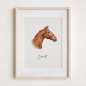 Personalized Horse Gifts, Custom Pet Portrait Painting, Horse Lover Gift, Handpainted Gift for Horse Girl, Equestrian Gift, Horse Rider Gift image 5