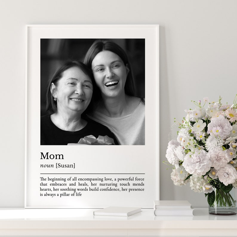 Custom Mother Gift, Personalised Mum Print, Mom Photo Poster, Mother's Day Gift from Kids, Definition Quote Wall Art, Presents for Mum image 9