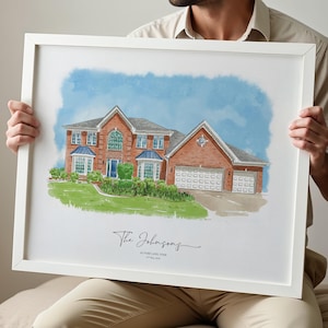 House Portrait from Photo, house painting, housewarming gift, realtor gift, home painting, custom painting, watercolor home painting