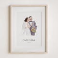 Custom Wedding Portrait - Painting from Photo, 1st Anniversary Gift, Gift for Her/Him, Couple Gift, Engagement Gift, Hand Drawn Illustration product logo