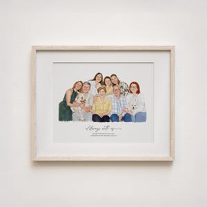 Memorial Portrait, Combine Photos to Portrait, Deceased Loved One to Photo, Family Portrait, Merge Photos, Gift Him Her, Father Mother Gift image 1