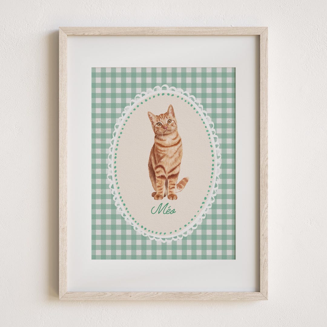 Custom Drawn Pet Portrait, Personalised Cute Dog Portrait, Dog Cat Art ...